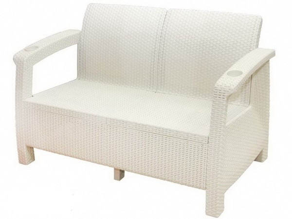 Двухместный диван Yalta Sofa Seаt белый купить в Электроуглях