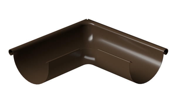 Угол внешний 90° D125 Döcke STAL PREMIUM Каштан, (RAL 8017) купить в Электроуглях