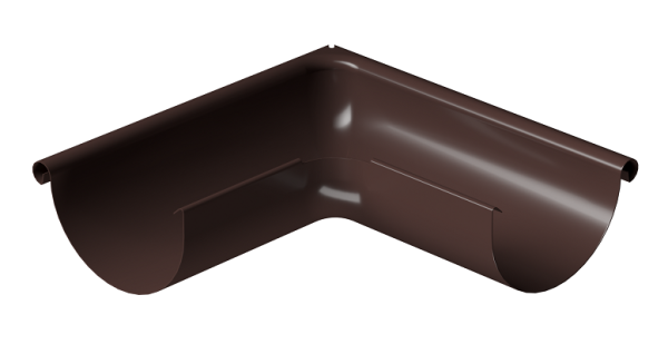 Угол внешний 90° D125 Döcke STAL PREMIUM Шоколад, (RAL 8019) купить в Электроуглях