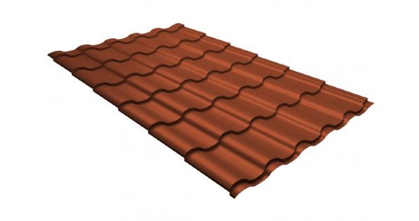 Металлочерепица кредо GL 0,5 GreenСoat Pural RR 750 кирпично-красный (RAL 8004 терракота) купить в Электроуглях
