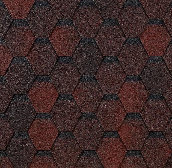 Гибкая черепица EURASIA Docke, Коллекция ШЕСТИГРАННИК Красный купить в Электроуглях