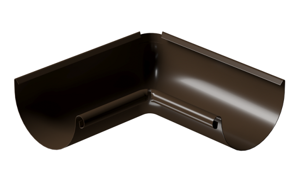 Угол внутренний 90° D125 Döcke STAL PREMIUM Каштан, (RAL 8017) купить в Электроуглях