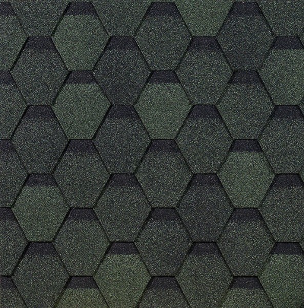 Гибкая черепица EURASIA Docke, Коллекция ШЕСТИГРАННИК Зелёный купить в Электроуглях