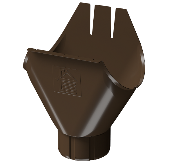 Воронка желоба D125 Döcke STAL PREMIUM Каштан, (RAL 8017) купить в Электроуглях