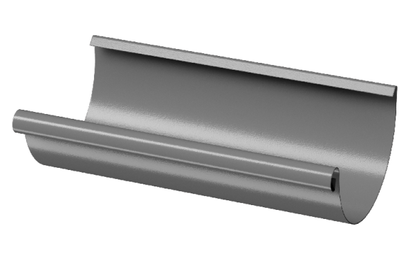Желоб полукруглый D125 3 м Döcke STAL PREMIUM Графит, (RAL 7024) купить в Электроуглях