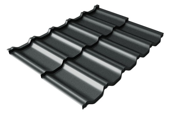 Металлочерепица модульная Квинта Uno Grand Line c 3D резом 0,5 GreenСoat Pural Matt RR2Н3 (RAL 7016 антрацитово-серый) купить в Электроуглях