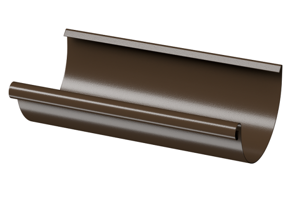 Желоб полукруглый D125 3 м Döcke STAL PREMIUM Каштан, (RAL 8017) купить в Электроуглях