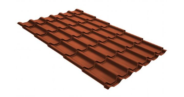 Металлочерепица классик GL 0,5 GreenCoat Pural RR 750 кирпично-красный (RAL 8004 терракота) купить в Электроуглях
