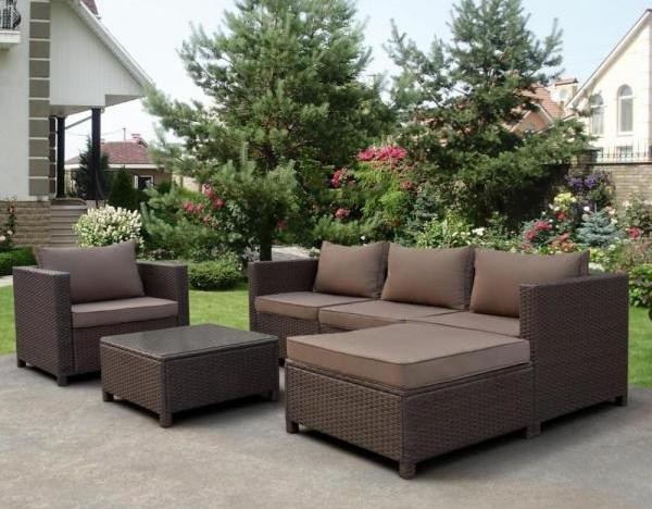 Комплект мебели AFINA плетеной из иск. ротанга YR821A Brown/Beige купить в Электроуглях