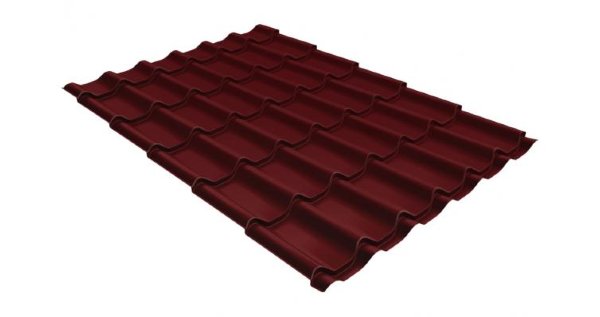 Металлочерепица классик GL 0,5 Velur20 RAL 3005 красное вино купить в Электроуглях
