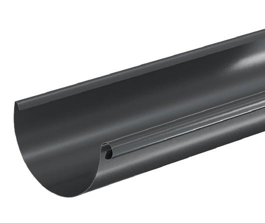 Водосток Aquasistem, система 150/100 - Водосточный желоб 3.00м RAL 7024 Тёмно-серый купить в Электроуглях