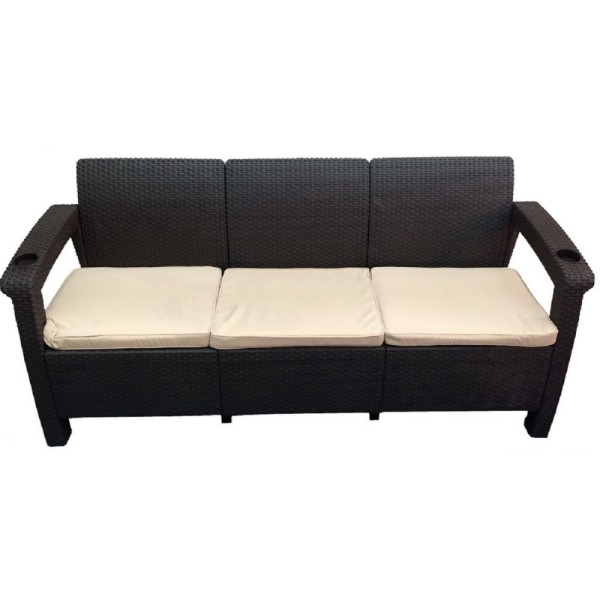 Трёхместный диван  Yalta Sofa 3 Seat венге купить в Электроуглях