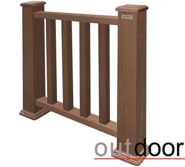 Ограждение из ДПК Outdoor Классик 3D STORM коричневый микс купить в Электроуглях