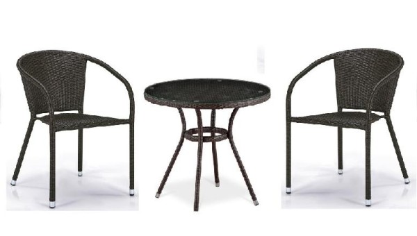 Комплект плетеной мебели AFINA из иск. ротанга Асоль-7 T282ANT/Y137C-W53 Brown 2Pcs купить в Электроуглях