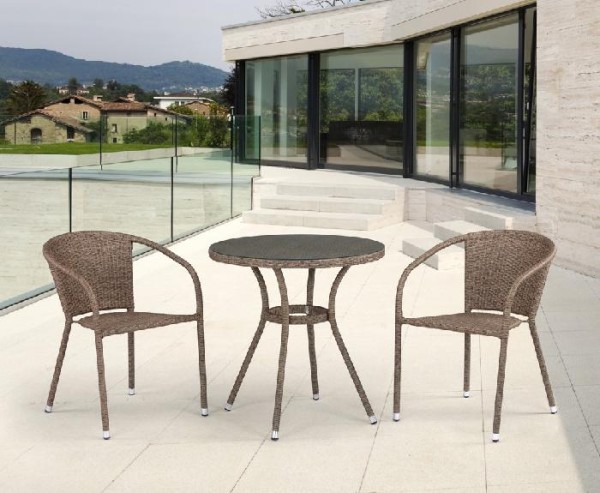 Комплект плетеной мебели AFINA из иск. ротанга T282ANT/Y137C-W56 Light Brown 2Pcs купить в Электроуглях