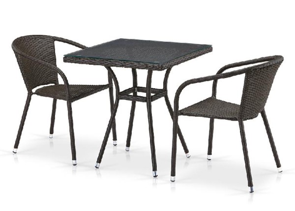 Комплект плетеной мебели AFINA из иск. ротанга T282BNT/Y137C-W53 Brown 2Pcs купить в Электроуглях