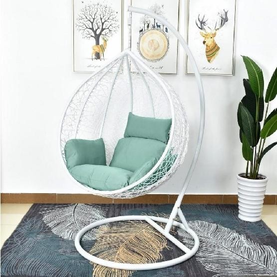 Кресло Подвесное из искусственного ротанга AFM-168A-L White/Green купить в Электроуглях