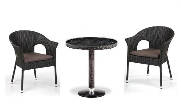 Комплект плетеной мебели AFINA из иск. ротанга T601/Y79A-W53 Brown 2Pcs купить в Электроуглях