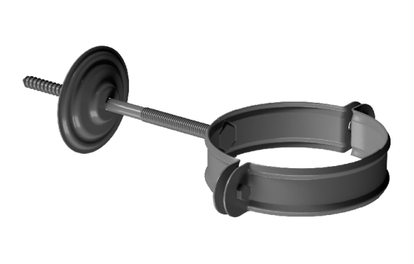 Хомут трубы D90 Döcke STAL PREMIUM Графит, (RAL 7024) купить в Электроуглях