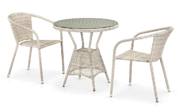 Комплект плетеной мебели AFINA из иск. ротанга T705ANT/Y137C-W85 Latte 2Pcs купить в Электроуглях