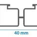 Лага алюминиевая KRONEX 40x15x3000 мм опорная Slim купить в Электроуглях
