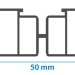 Лага алюминиевая KRONEX 50x25x3000 мм несущая купить в Электроуглях