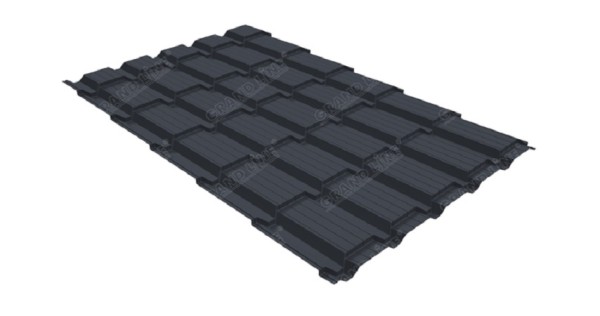 Металлочерепица GL квадро профи 0,5 Satin RAL 7024 мокрый асфальт купить в Электроуглях