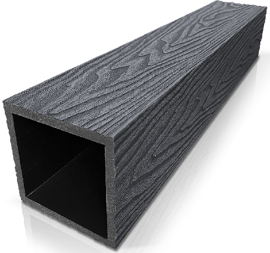 Столб ДПК 3D GardenParkett фактура дерева Графит купить в Электроуглях