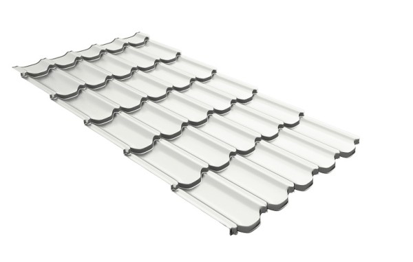 Металлочерепица квинта плюс с 3D резом 0,5 Satin RAL 9003 сигнальный белый купить в Электроуглях