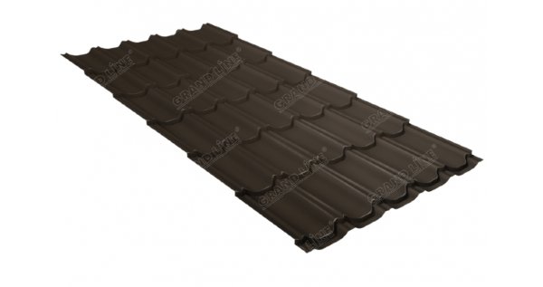 Металлочерепица квинта плюс 0,5 GreenCoat Pural Matt RR 32 темно-коричневый (RAL 8019 серо-коричневый) купить в Электроуглях