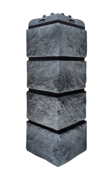 Угол наружный Grand Line Колотый Камень Антрацит, Шов чёрный купить в Электроуглях